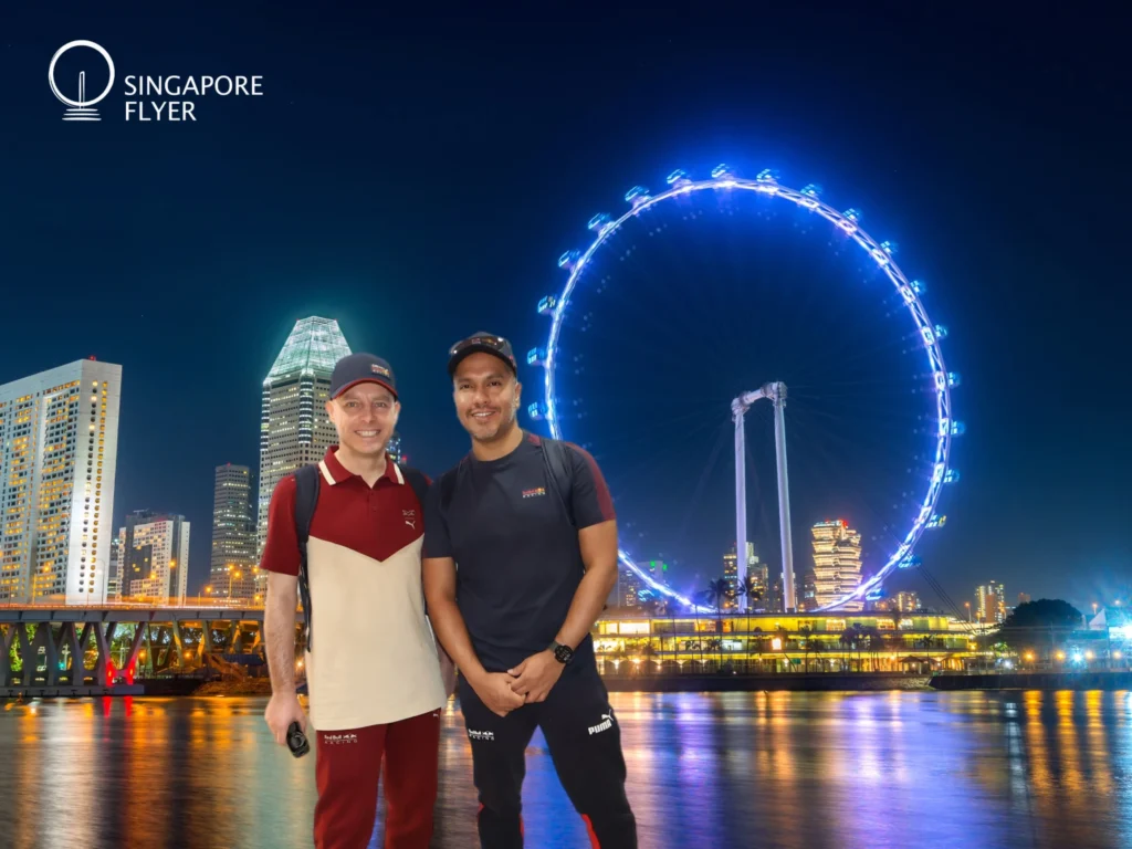 Cruising with Danny and Peter, Holland America Line, Westerdam, Singapore | View of Singapore's skyline from the Singapore Flyer during a spectacular adventure, showcasing iconic landmarks and vibrant cityscapes.