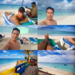 Cruising with Danny and Peter, Holland America Line, Nieuw Amsterdam, Grand Turk, Turks And Caicos | A stunning view of Bajari Beach in Grand Turk, showcasing the pristine shoreline and turquoise waters. Sunbathers relax under palm trees, while families enjoy beach picnics and vibrant snorkeling activities in the crystal-clear sea, capturing the essence of a perfect Caribbean getaway.