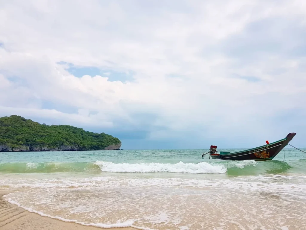 Cruising with Danny and Peter, Holland America Line, Westerdam, Nathon, Koh Samui, Thailand | Breathtaking panoramic views of Ang Thong National Marine Park showcasing emerald lagoons and dramatic limestone formations, featuring secluded beaches and vibrant tropical landscapes, highlighting the adventure of exploring hidden coves and the essence of eco-tourism in this stunning marine conservation area.