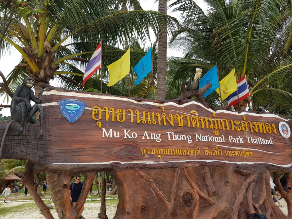 Cruising with Danny and Peter, Holland America Line, Westerdam, Nathon, Koh Samui, Thailand | Breathtaking panoramic views of Ang Thong National Marine Park showcasing emerald lagoons and dramatic limestone formations, featuring secluded beaches and vibrant tropical landscapes, highlighting the adventure of exploring hidden coves and the essence of eco-tourism in this stunning marine conservation area.