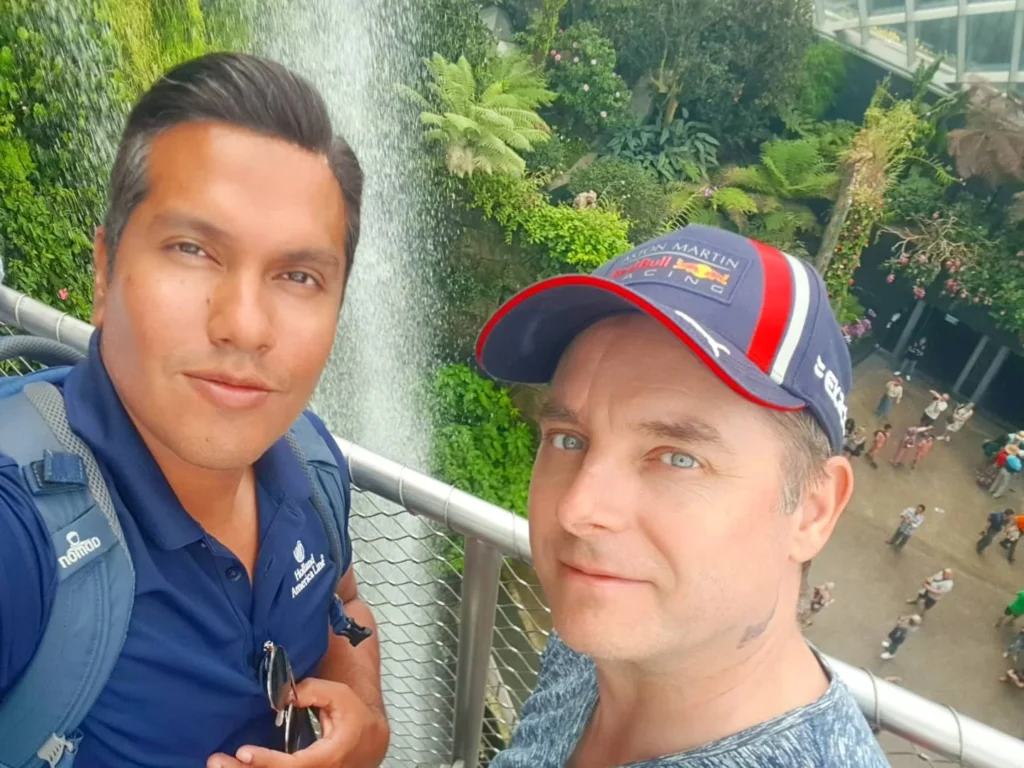 Cruising with Dannay and Peter, Holland America Line, Westerdam, Singapore | Image of Gardens by the Bay's Supertree Grove, Flower Dome Singapore, Cloud Forest Dome, and Changi Airport Jewel with Rain Vortex showcasing Singapore Gardens highlights.