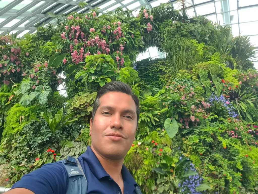 Cruising with Dannay and Peter, Holland America Line, Westerdam, Singapore | Image of Gardens by the Bay's Supertree Grove, Flower Dome Singapore, Cloud Forest Dome, and Changi Airport Jewel with Rain Vortex showcasing Singapore Gardens highlights.