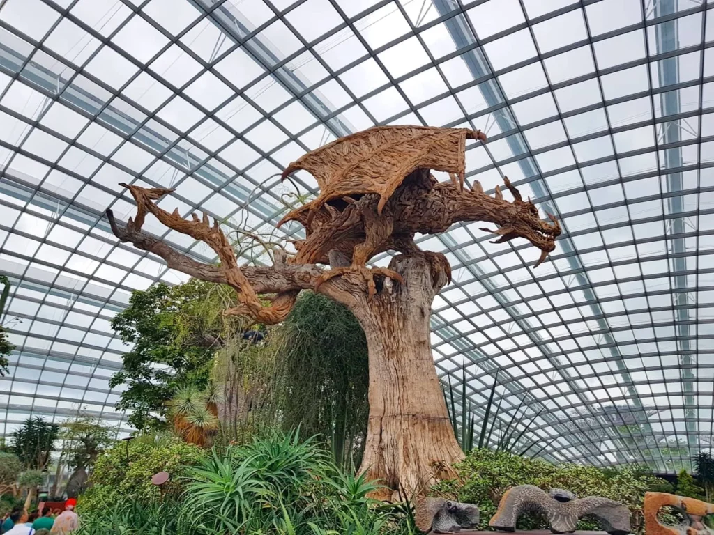 Cruising with Dannay and Peter, Holland America Line, Westerdam, Singapore | Image of Gardens by the Bay's Supertree Grove, Flower Dome Singapore, Cloud Forest Dome, and Changi Airport Jewel with Rain Vortex showcasing Singapore Gardens highlights.