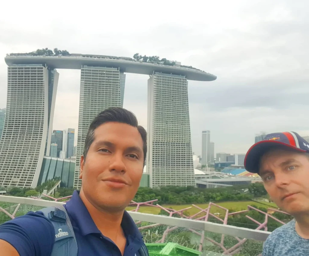 Cruising with Dannay and Peter, Holland America Line, Westerdam, Singapore | Image of Gardens by the Bay's Supertree Grove, Flower Dome Singapore, Cloud Forest Dome, and Changi Airport Jewel with Rain Vortex showcasing Singapore Gardens highlights.