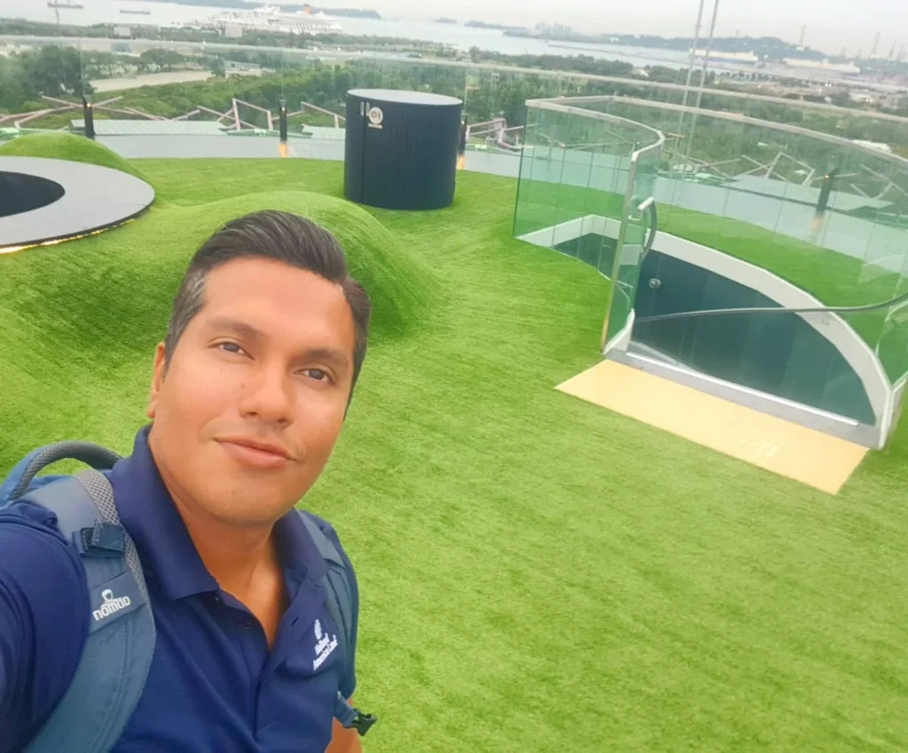 Cruising with Dannay and Peter, Holland America Line, Westerdam, Singapore | Image of Gardens by the Bay's Supertree Grove, Flower Dome Singapore, Cloud Forest Dome, and Changi Airport Jewel with Rain Vortex showcasing Singapore Gardens highlights.