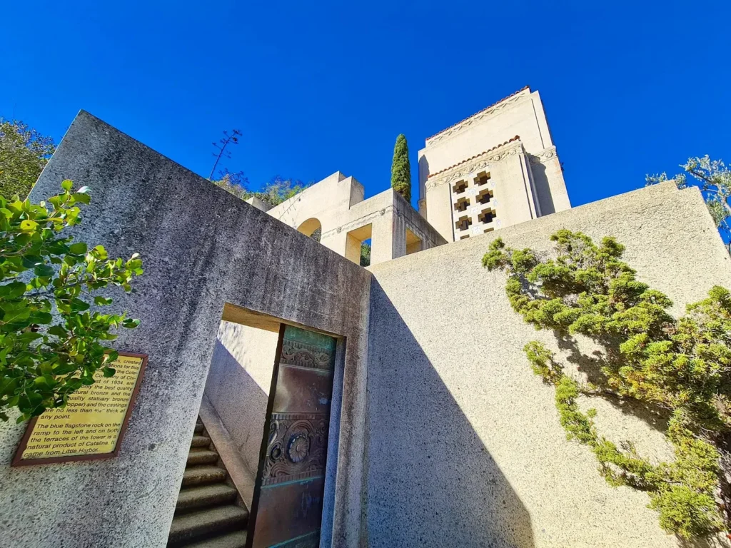 Cruising with Danny and Peter, Holland America Line, Koningsdam, Avalon, California, United States | Scenic Avalon Biking Adventures showcasing coastal views, cyclists on charming trails, Wrigley Memorial Gardens, and Catalina Island landscapes on an island biking tour.