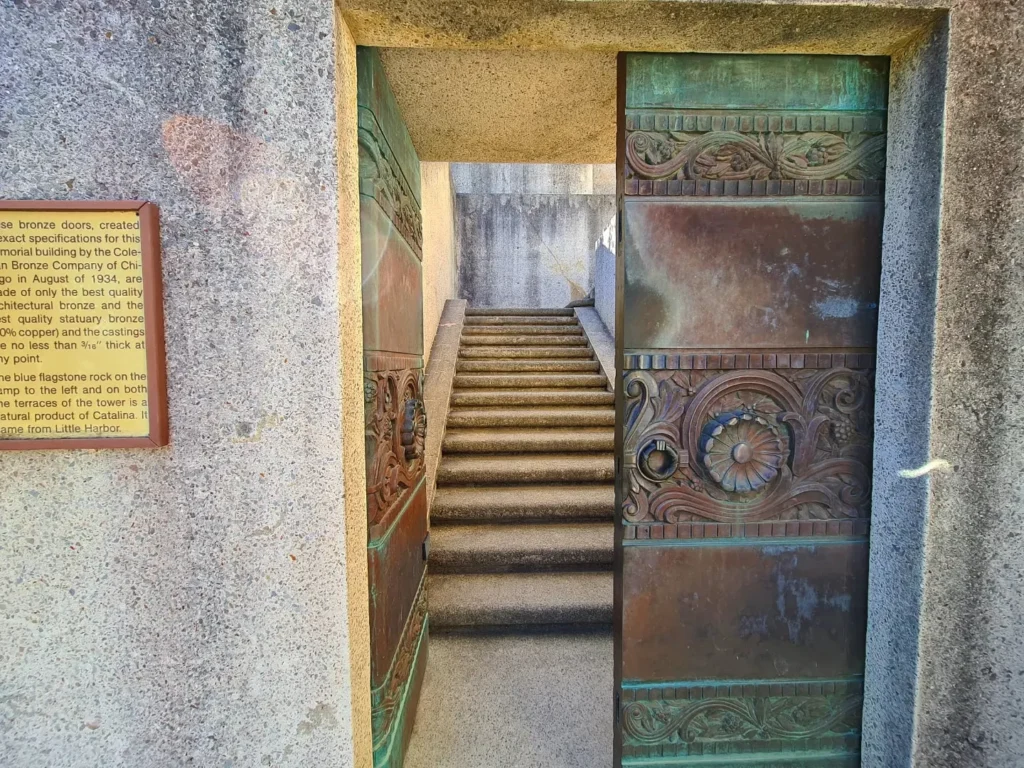 Cruising with Danny and Peter, Holland America Line, Koningsdam, Avalon, California, United States | Scenic Avalon Biking Adventures showcasing coastal views, cyclists on charming trails, Wrigley Memorial Gardens, and Catalina Island landscapes on an island biking tour.