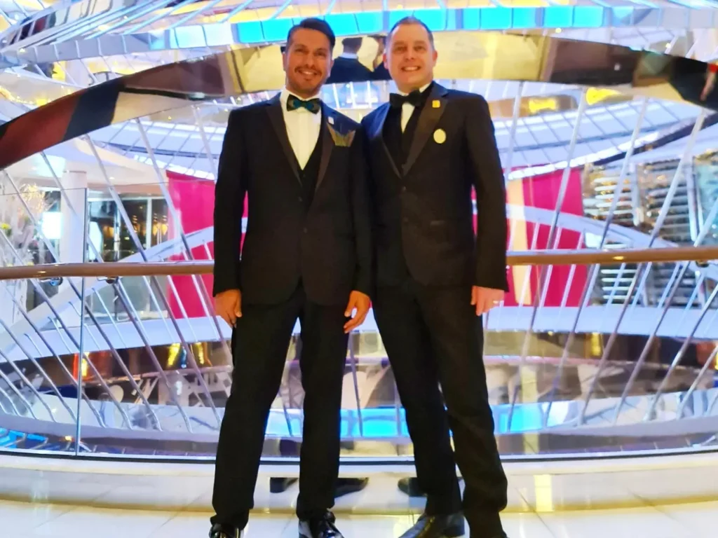 Cruising with Danny and Peter, Holland America Line, Koningsdam, Pacific Ocean, Sea Day | Guests enjoying a Hawaiian cruise experience, participating in cultural activities at sea, including lei-making, ukulele workshops, and hula dance lessons, surrounded by the beauty of the ocean and the spirit of Aloha.