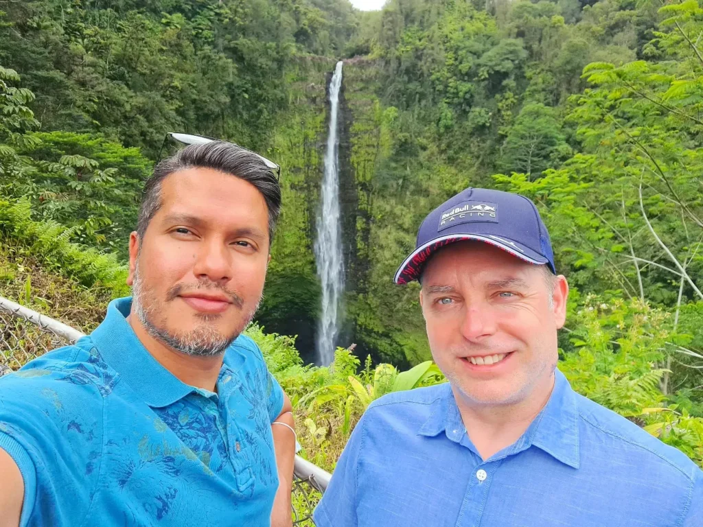 Cruising with Danny and Peter, Holland America Line, Koningsdam, Hilo, Hawaii, United States | Scenic Hamakua Coast Hilo Adventure in Hawaii featuring lush valleys, cascading waterfalls, hidden gems, and breathtaking ocean views along the tropical coastline.