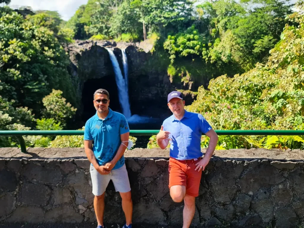 Cruising with Danny and Peter, Holland America Line, Koningsdam, Hilo, Hawaii, United States | Scenic Hamakua Coast Hilo Adventure in Hawaii featuring lush valleys, cascading waterfalls, hidden gems, and breathtaking ocean views along the tropical coastline.