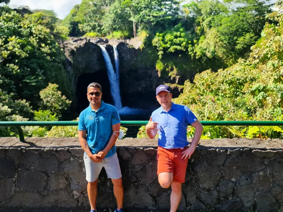 Cruising with Danny and Peter, Holland America Line, Koningsdam, Hilo, Hawaii, United States | Scenic Hamakua Coast Hilo Adventure in Hawaii featuring lush valleys, cascading waterfalls, hidden gems, and breathtaking ocean views along the tropical coastline.