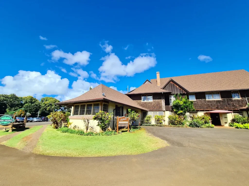 Cruising with Danny and Peter, Holland America Line, Koningsdam, Nawiliwili, Kauai, Hawaii, United States | Scenic views from the Nawiliwili Plantation Railway showcasing lush landscapes of Kauai, tropical fruit plantations, and historic plantation architecture, capturing the essence of a Hawaiian plantation experience.