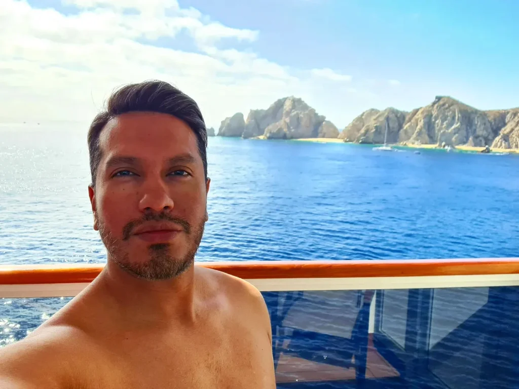 Cruising with Danny and Peter, Holland America Line, Koningsdam. Cabo San Lucas, Mexico | A scenic Cabo San Lucas Sailing adventure showcasing the stunning coastline, vibrant beaches, luxurious yacht charter, and breathtaking sunset views on a Cabo San Lucas boat tour, perfect for a memorable Cabo coastal adventure and Pacific Ocean sailing Cabo experience.