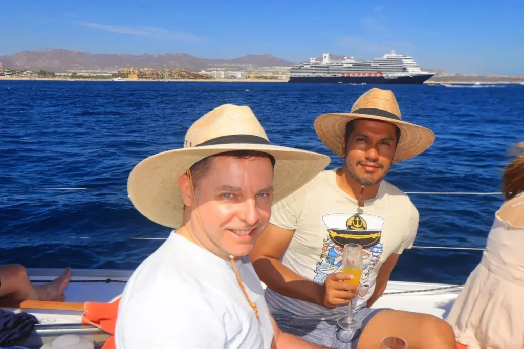 Cruising with Danny and Peter, Holland America Line, Koningsdam. Cabo San Lucas, Mexico | A scenic Cabo San Lucas Sailing adventure showcasing the stunning coastline, vibrant beaches, luxurious yacht charter, and breathtaking sunset views on a Cabo San Lucas boat tour, perfect for a memorable Cabo coastal adventure and Pacific Ocean sailing Cabo experience.
