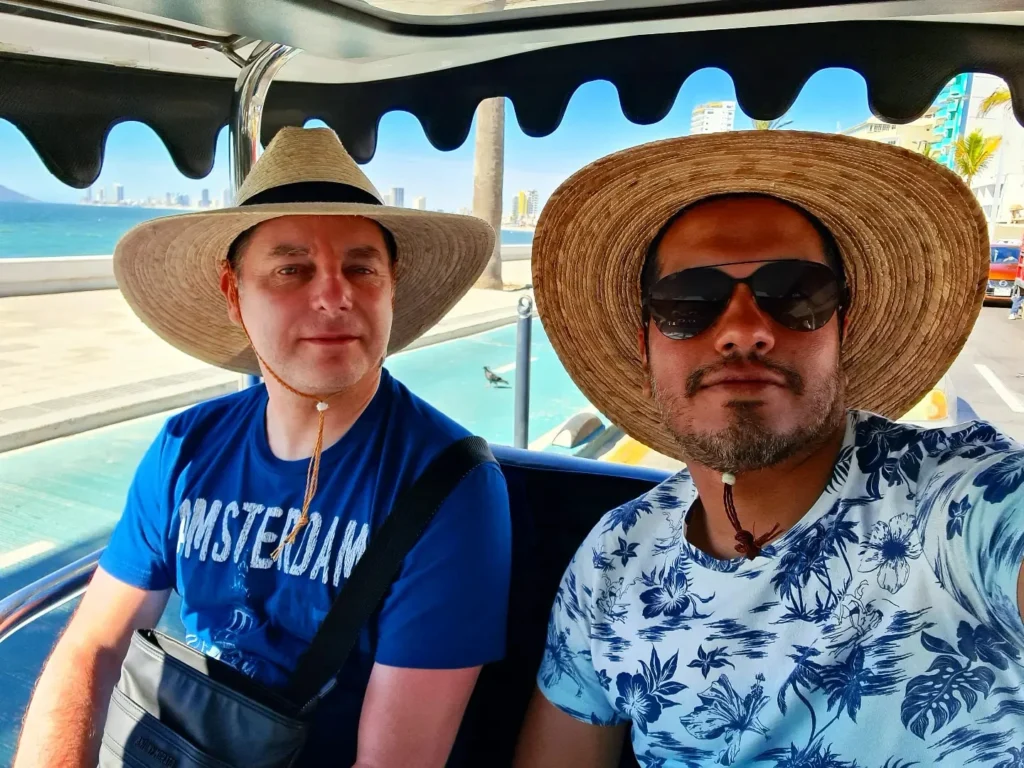 Cruising with Danny and Peter, Holland America Line, Koningsdam, Mazatlan, Mexico | Thrilling Mazatlán adventure tour highlights featuring speed boat rides across the Pacific Ocean, pulmonia car tour through Old Town Mazatlán, and resort relaxation.
