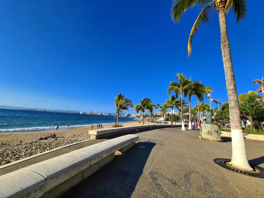Cruising with Danny and Peter, Holland America Line, Koningsdam, Puerto Vallarta, Mexico | Las Caletas Beach in Puerto Vallarta featuring serene sandy shores, lush tropical greenery, and guests enjoying a relaxing beach day. The scene captures the essence of a secluded beach getaway with clear blue waters, vibrant Mexican cuisine, and the tranquil atmosphere of this hidden gem.