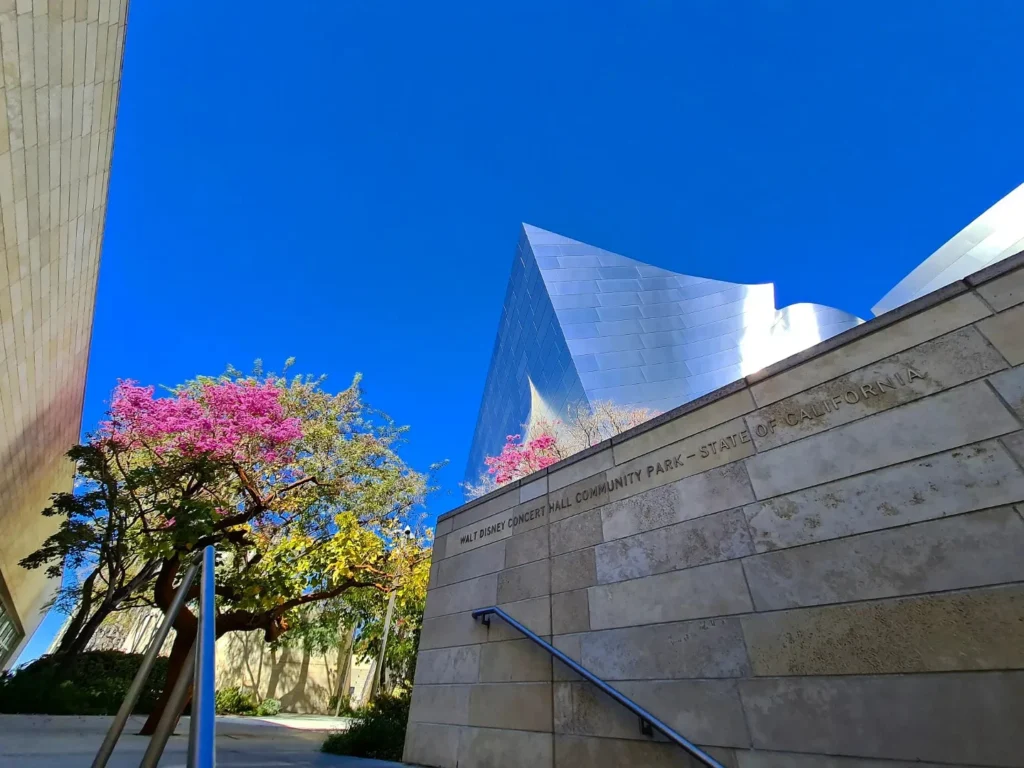 Cruising with Danny and Peter, Holland America Line, Koningsdam, Los Angeles, California, United States | Images of exploring downtown Los Angeles: the historic Angel's Flight railway, vibrant Grand Central Market dining experiences, the architectural beauty of Walt Disney Concert Hall, and engaging Grammy Museum exhibits showcasing the LA art and music scene.
