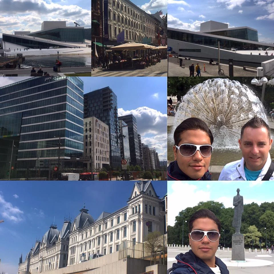 Cruising with Danny and Peter, Holland America Line, Zuiderdam, Oslo, Norway | Breakfast on the Zuiderdam verandah with stunning Norwegian fjord views, a luxurious start to the Norwegian fjords cruise experience. Explore Oslo’s skyline, including the Royal Palace, and enjoy fresh Norwegian salmon at a waterfront restaurant, all while taking in majestic fjord landscapes from the ship.