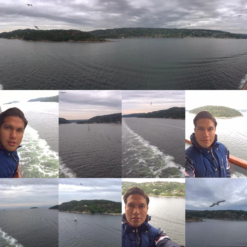 Cruising with Danny and Peter, Holland America Line, Zuiderdam, Oslo, Norway | Breakfast on the Zuiderdam verandah with stunning Norwegian fjord views, a luxurious start to the Norwegian fjords cruise experience. Explore Oslo’s skyline, including the Royal Palace, and enjoy fresh Norwegian salmon at a waterfront restaurant, all while taking in majestic fjord landscapes from the ship.