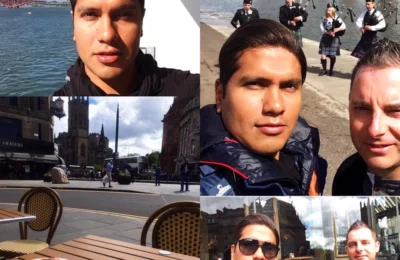 Cruising with Danny and Peter, Holland America Line, Zuiderdam, Edinburgh, Scotland, United Kingdom | Edinburgh Castle with panoramic views, Scottish bagpipers performing, a scenic terrace coffee break with Edinburgh’s skyline, and a British barbecue feast on deck during the Holland America Line Edinburgh Cruise aboard the Zuiderdam.