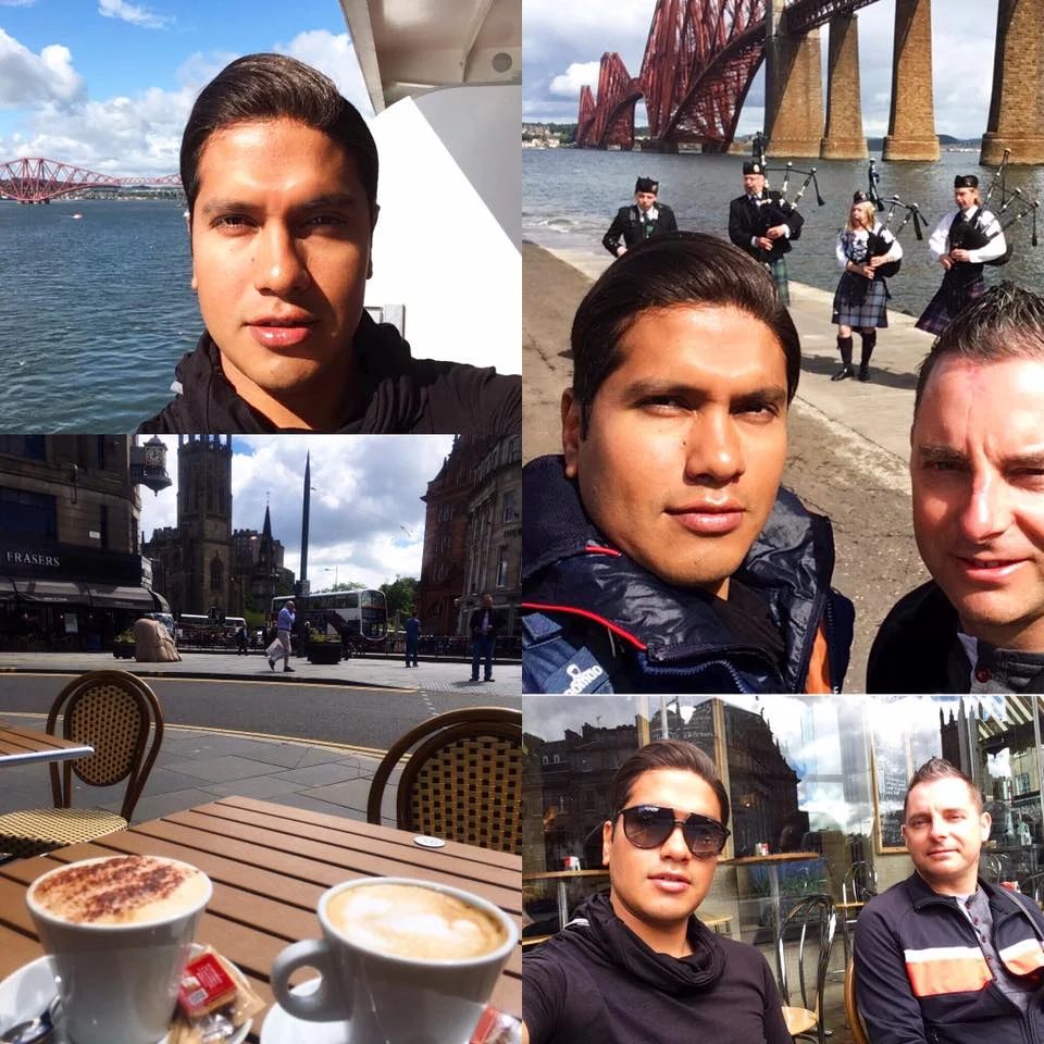 Cruising with Danny and Peter, Holland America Line, Zuiderdam, Edinburgh, Scotland, United Kingdom | Edinburgh Castle with panoramic views, Scottish bagpipers performing, a scenic terrace coffee break with Edinburgh’s skyline, and a British barbecue feast on deck during the Holland America Line Edinburgh Cruise aboard the Zuiderdam.