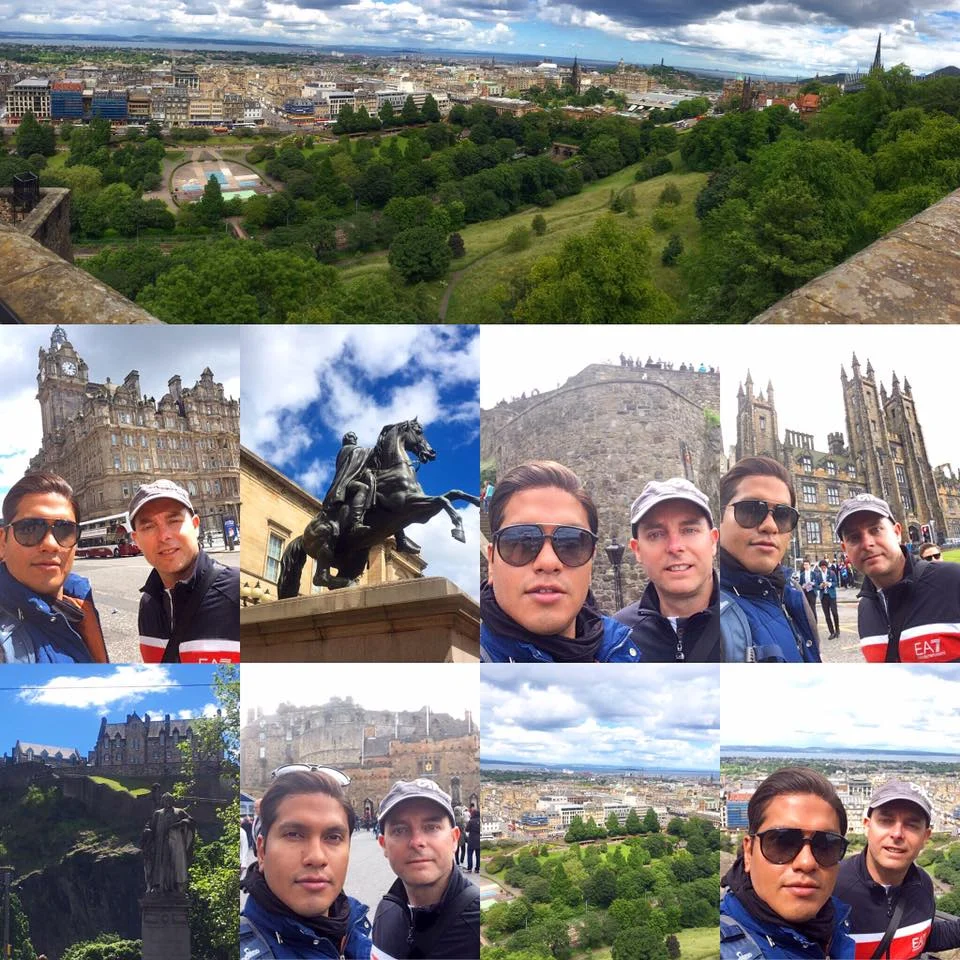 Cruising with Danny and Peter, Holland America Line, Zuiderdam, Edinburgh, Scotland, United Kingdom | Edinburgh Castle with panoramic views, Scottish bagpipers performing, a scenic terrace coffee break with Edinburgh’s skyline, and a British barbecue feast on deck during the Holland America Line Edinburgh Cruise aboard the Zuiderdam.