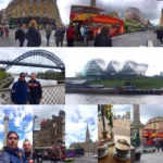 Cruising with Danny and Peter, Holland America Line, Zuiderdam, Newcastle upon Tyne, United Kingdom | Views from our Holland America Line Baltic cruise in Newcastle upon Tyne, featuring the modern Millennium Bridge, historic Castle Keep, bustling Quayside, cozy café for coffee, and vibrant contemporary art galleries.