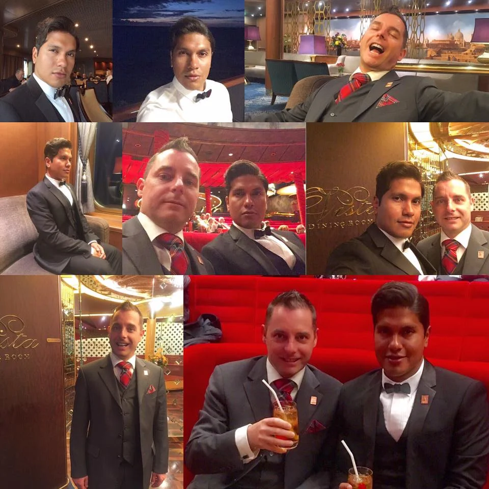 Cruising with Danny and Peter, Holland America Line, Zuiderdam, North Sea, Sea Day | Dinner with gourmet dishes, and a yoga class on deck with panoramic Baltic Sea views.