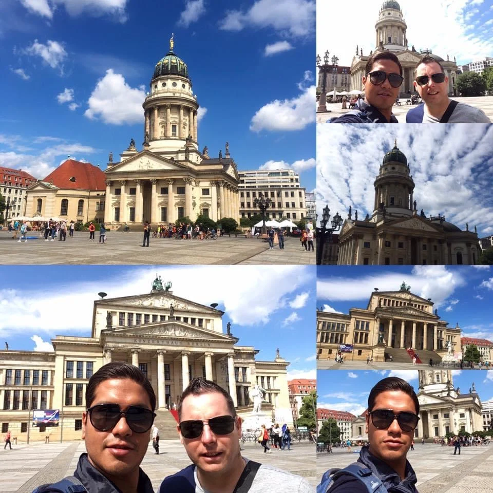 Embarking on an Exclusive Berlin Day Trip from Rostock on Holland America Line 7 Cruising with Danny and Peter, Holland America Line, Zuiderdam, Rostock, Berlin, Germany | Private train journey from Rostock to Berlin featuring scenic German countryside views; exploring Berlin's historical landmarks including Checkpoint Charlie and Brandenburg Gate on an exclusive day trip with Holland America Line.