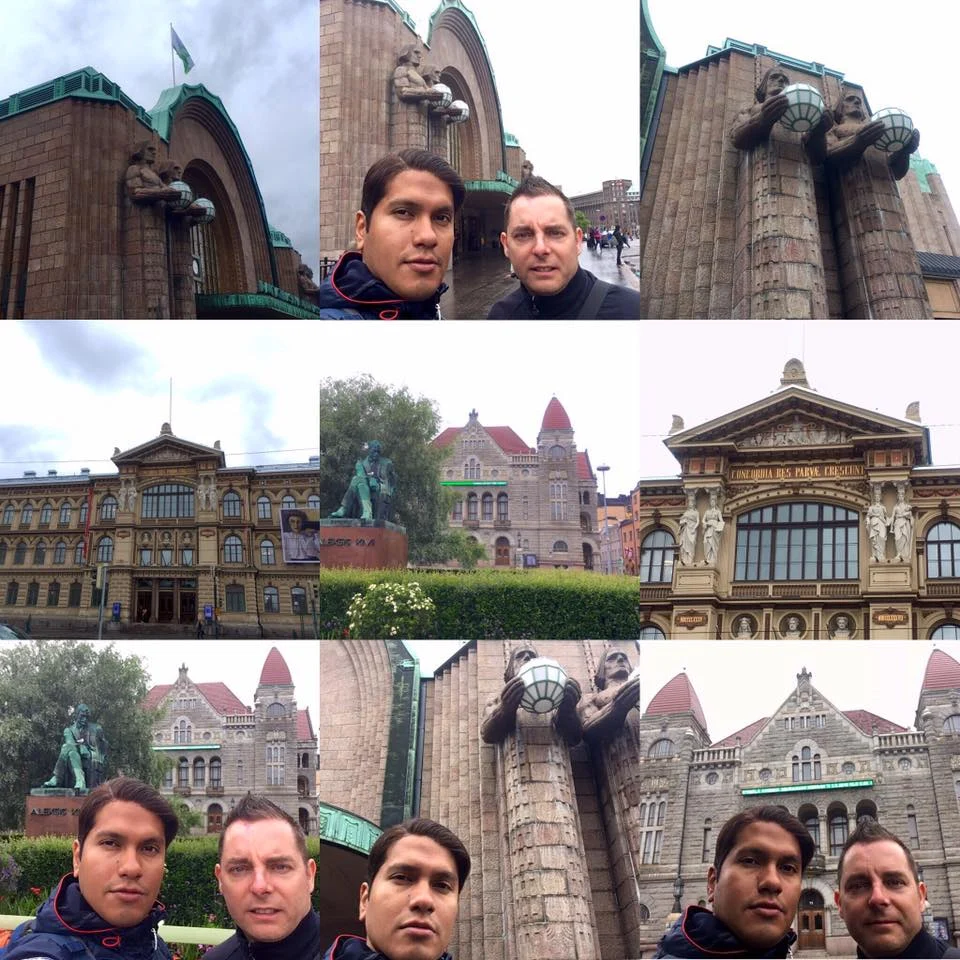 Cruising with Danny and Peter, Holland America Line, Zuiderdam, Helsinki, Finland | Stunning view of Helsinki's Market Square bustling with visitors and local vendors during our Baltic Cruise, showcasing vibrant Finnish delicacies and handicrafts. The iconic Helsinki Cathedral stands majestically in the background, with its pristine white façade and domes reflecting the city's architectural grandeur. Images of the unique Temppeliaukio Church carved into solid rock, highlighting its serene atmosphere and natural acoustics, further illustrate our Baltic region exploration.