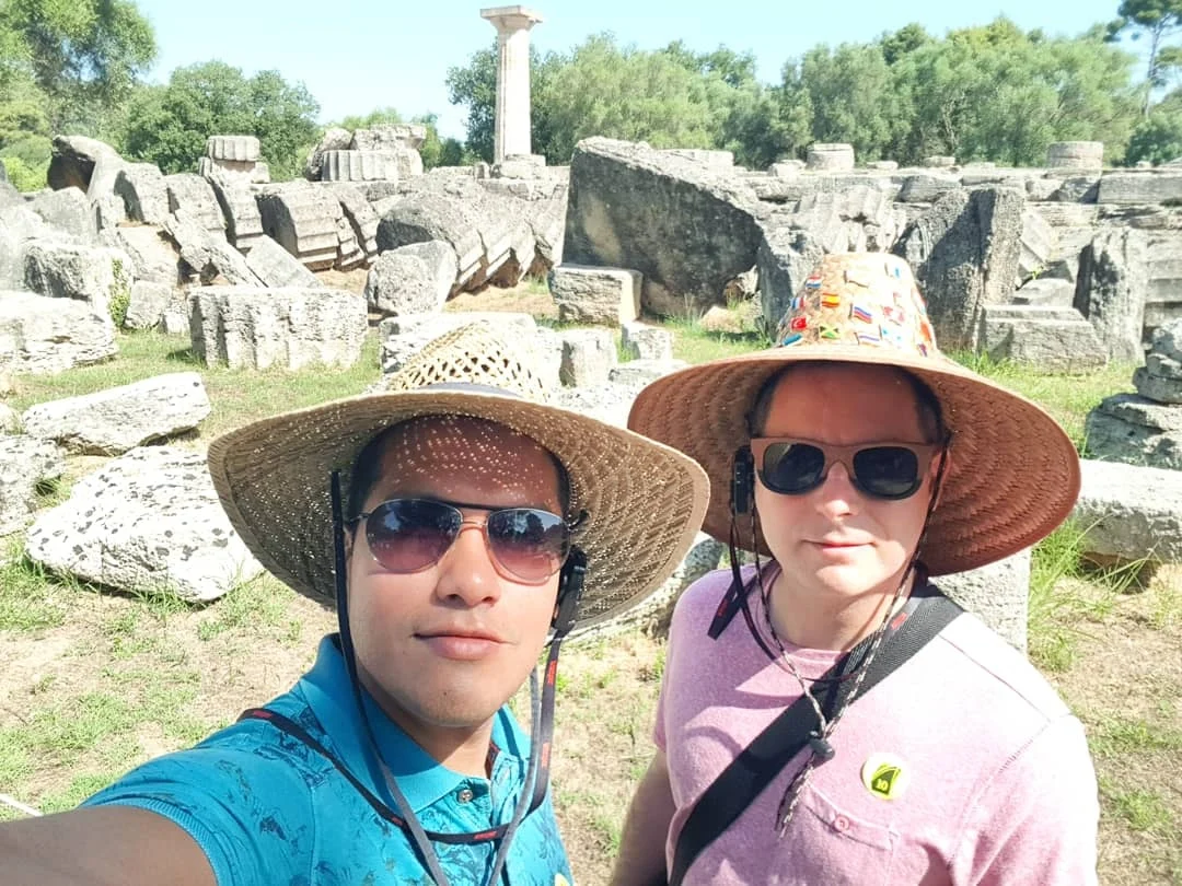 Cruising with Danny and Peter, Holland America Line, Koningsdam, Katakolon, Olympia, Greece | View of Ancient Olympia landmarks during the Katakolon Ancient Olympia Tour, featuring historic ruins and Olympic Games heritage, followed by Sel de Mer seafood dining on a luxurious day trip from Katakolon to Olympia, showcasing Greek cultural exploration and culinary delights.