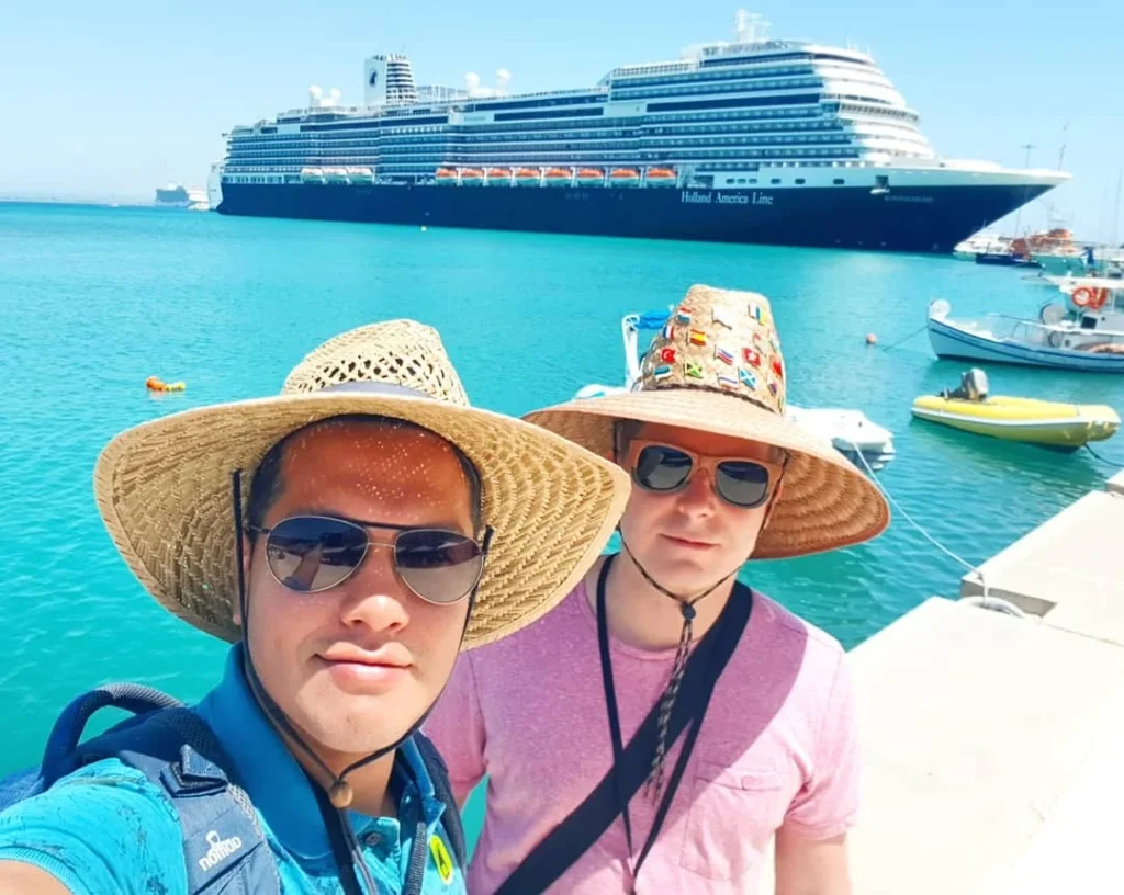 Cruising with Danny and Peter, Holland America Line, Koningsdam, Katakolon, Olympia, Greece | View of Ancient Olympia landmarks during the Katakolon Ancient Olympia Tour, featuring historic ruins and Olympic Games heritage, followed by Sel de Mer seafood dining on a luxurious day trip from Katakolon to Olympia, showcasing Greek cultural exploration and culinary delights.