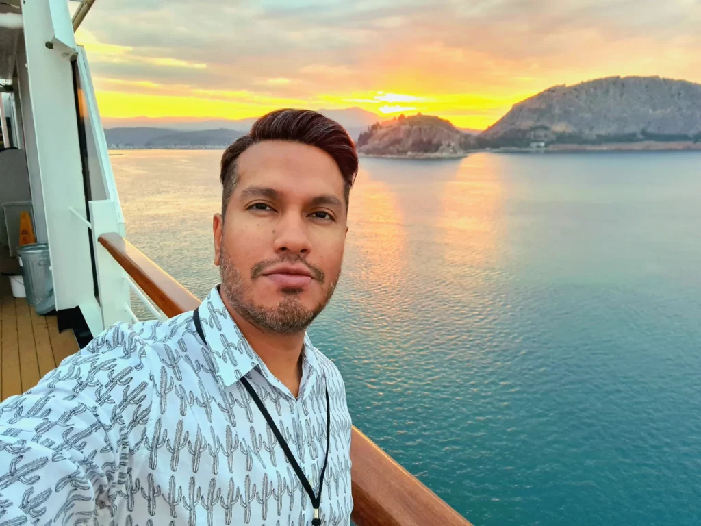 Cruising with Danny and Peter, Holland America Line, Oosterdam, Nafplion, Greece | Explore the ancient ruins of Mycenae and Epidaurus in Greece, featuring the iconic Lion Gate of Mycenae, the tomb of King Agamemnon, and the Epidaurus Theater with its renowned acoustics. Experience the rich cultural heritage of Ancient Greek architecture and discover these UNESCO World Heritage Peloponnese archaeological sites. Complete your journey with stunning views of the Venetian fortress in Náfplion, showcasing Greece's timeless history and architectural marvels.