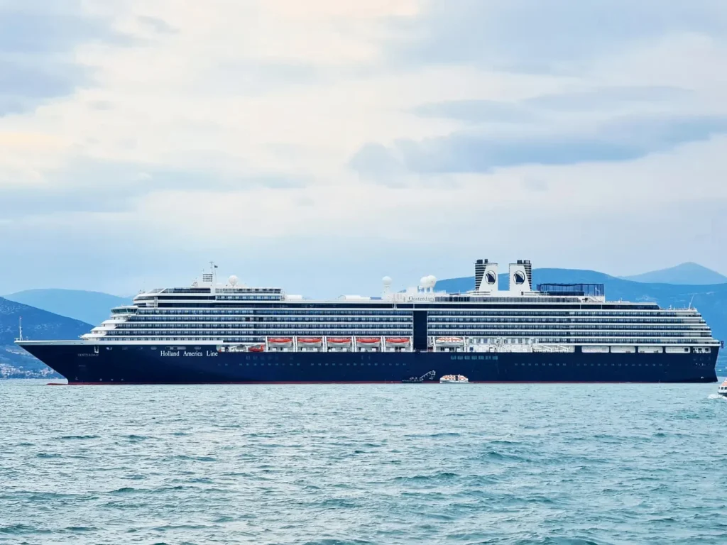 Cruising with Danny and Peter, Holland America Line, Oosterdam, Nafplion, Greece | Explore the ancient ruins of Mycenae and Epidaurus in Greece, featuring the iconic Lion Gate of Mycenae, the tomb of King Agamemnon, and the Epidaurus Theater with its renowned acoustics. Experience the rich cultural heritage of Ancient Greek architecture and discover these UNESCO World Heritage Peloponnese archaeological sites. Complete your journey with stunning views of the Venetian fortress in Náfplion, showcasing Greece's timeless history and architectural marvels.