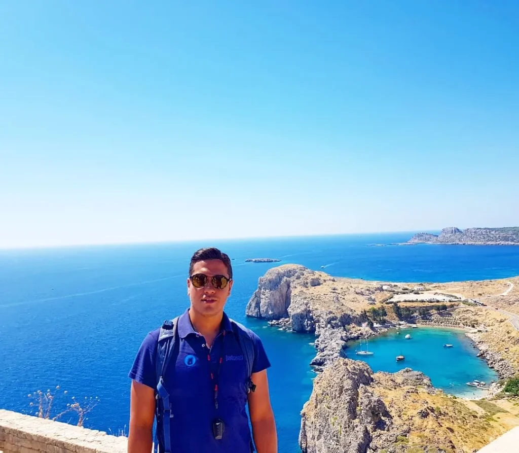 Cruising with Danny and Peter, Holland America Line, Koningsdam, Rhodes, Greece | Exploring Rhodes Greece on an ancient city tour, featuring the medieval streets of Historic Rhodes, the majestic Rhodes Acropolis, and the rich Greek Island History.