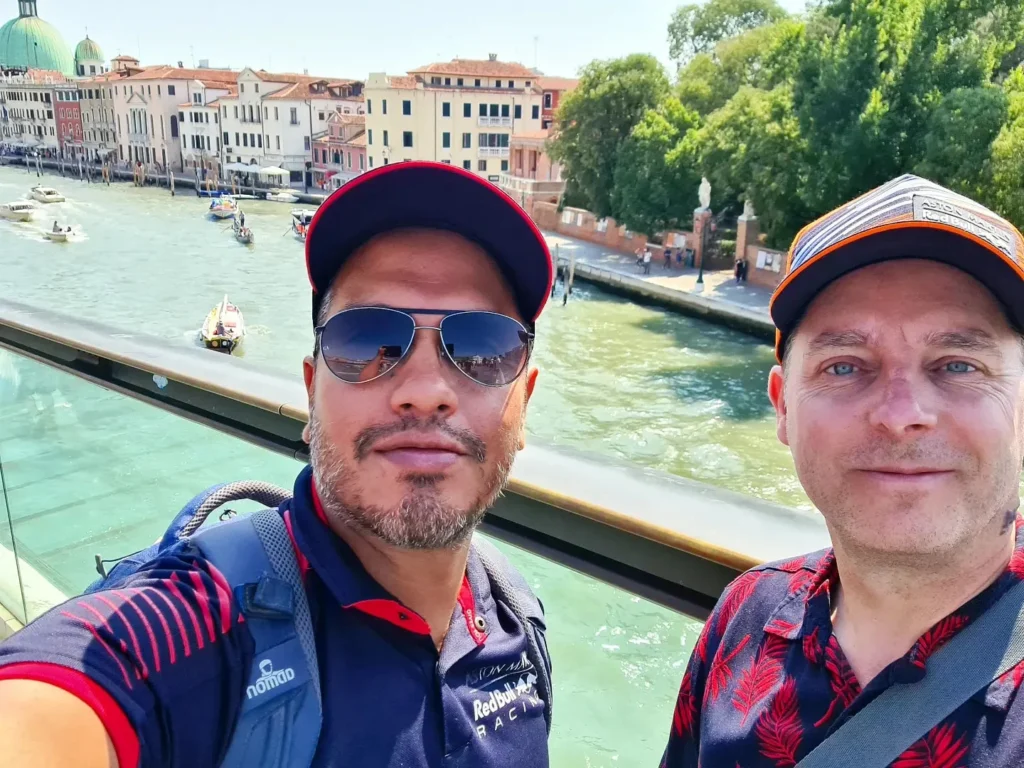 Cruising with Danny and Peter, Holland America Line, Oosterdam, Trieste, Venice, Italy | Stunning views of the Adriatic coastline from our cruise ship, romantic gondola ride through Venice canals, iconic St. Mark’s Basilica, historic Rialto Bridge, and bustling Venetian piazza—all highlights of our Venice Gondola Ride and City Tour during the Adriatic Adventure.