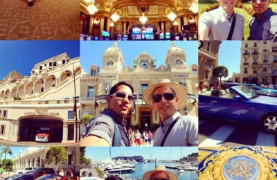 Cruising with Danny and Peter, Holland America Line, Zuiderdam, Monte Carlo, Monaco | Gallery of our one day in Monte Carlo cruise adventure, showcasing streets, a café, and Larvotto Beach, capturing the essence of this Mediterranean port.