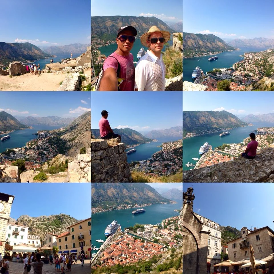 Cruising with Danny and Peter, Holland America Line, Zuiderdam, Kotor, Montenegro | Hike to Kotor fortress with stunning views of Kotor Montenegro, the historic Old Town, Kotor Bay, and surrounding mountains, showcasing the beauty of Kotor's city walls and hiking trails.