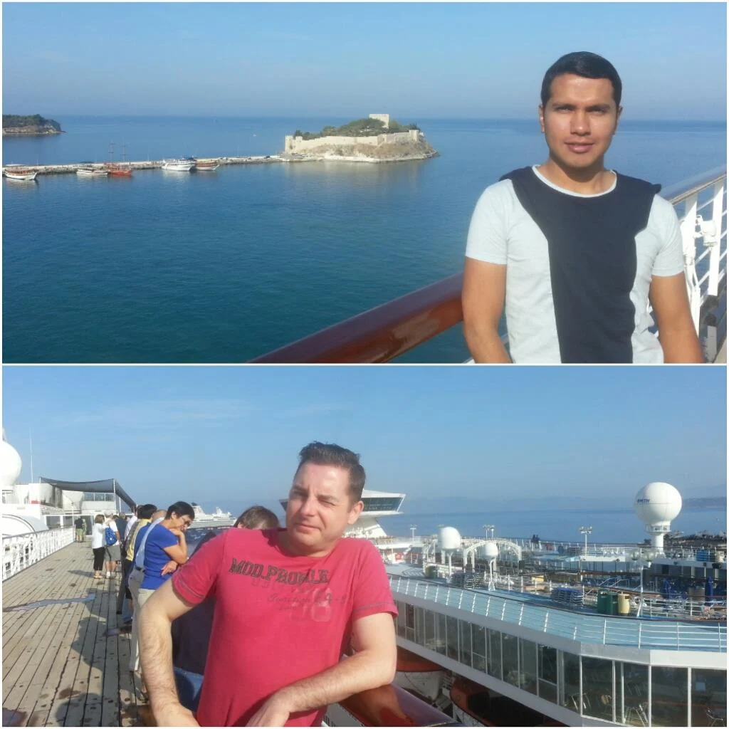 Cruising with Danny and Peter, Holland America Line, Ryndam, Kusadasi, Ephesus, Turkey | A stunning view of the ancient ruins of Ephesus, showcasing the grand Library of Celsus and the Great Theatre, highlighting the rich Turkish heritage and archaeological wonders during an Ephesus cultural tour in Kusadasi.