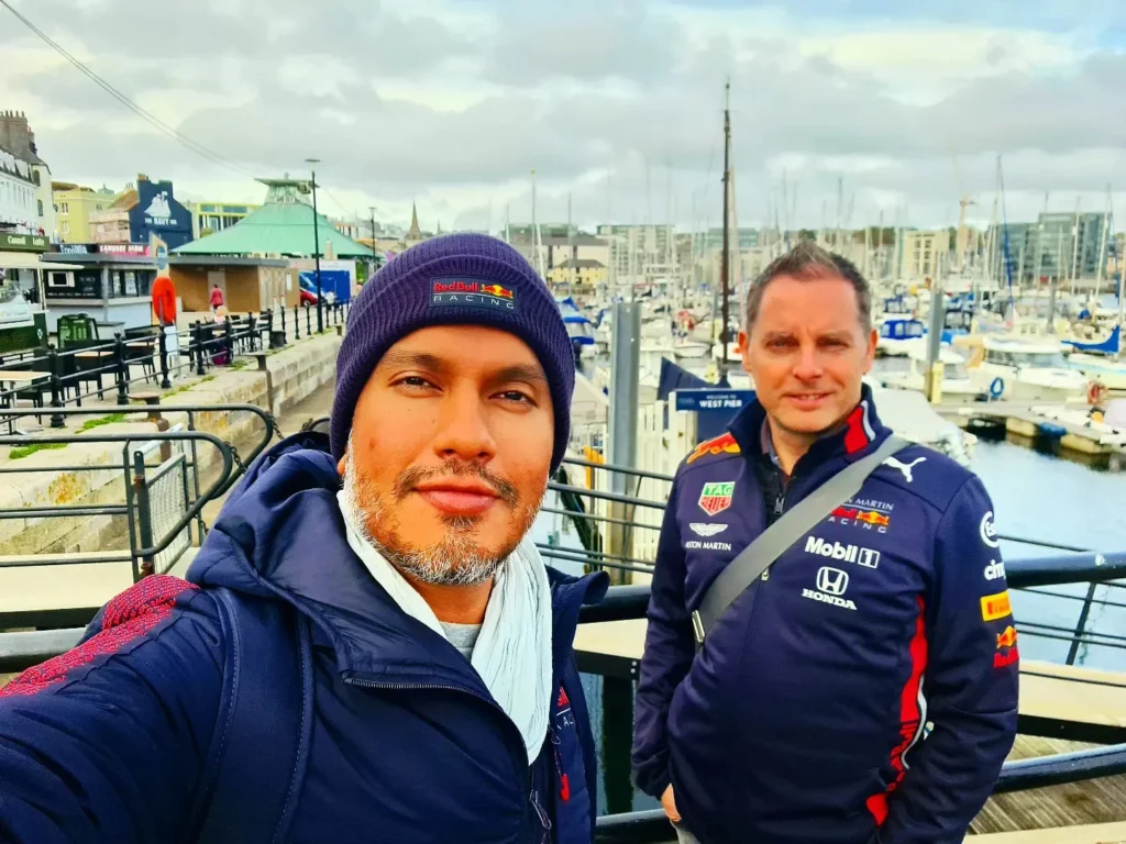 Cruising with Danny and Peter, Holland America Line, Rotterdam, Plymouth, England, Great Britain, United Kingdom | A foggy day in Plymouth Dartmoor showcases an eerie scene of historic churches and spooky graveyards, highlighting the enchanting beauty of Plymouth UK travel. A winding hiking trail through Dartmoor National Park is visible, surrounded by lush greenery and misty landscapes.