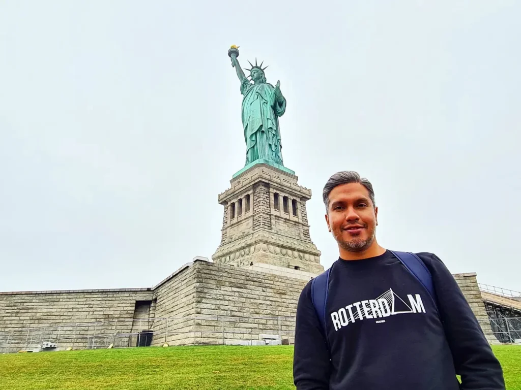 Cruising with Danny and Peter, Holland America Line, Rotterdam, New York, United States | Holland America NYC Cruise 150th Anniversary Celebration, exploring iconic landmarks like the Statue of Liberty and Ellis Island, onboard festivities at World Stage on MS Rotterdam.