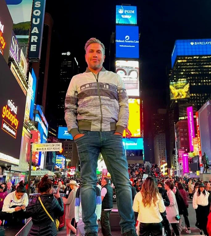 Cruising with Danny and Peter, Holland America Line, Rotterdam, New York, United States | Stunning views of the Brooklyn Bridge and Manhattan skyline during a New York City adventure, exploring iconic NYC bridges and 9/11 Memorial with panoramic views from the One World Observatory, capturing the vibrant energy of Times Square attractions and the historic NYC Financial District tour.