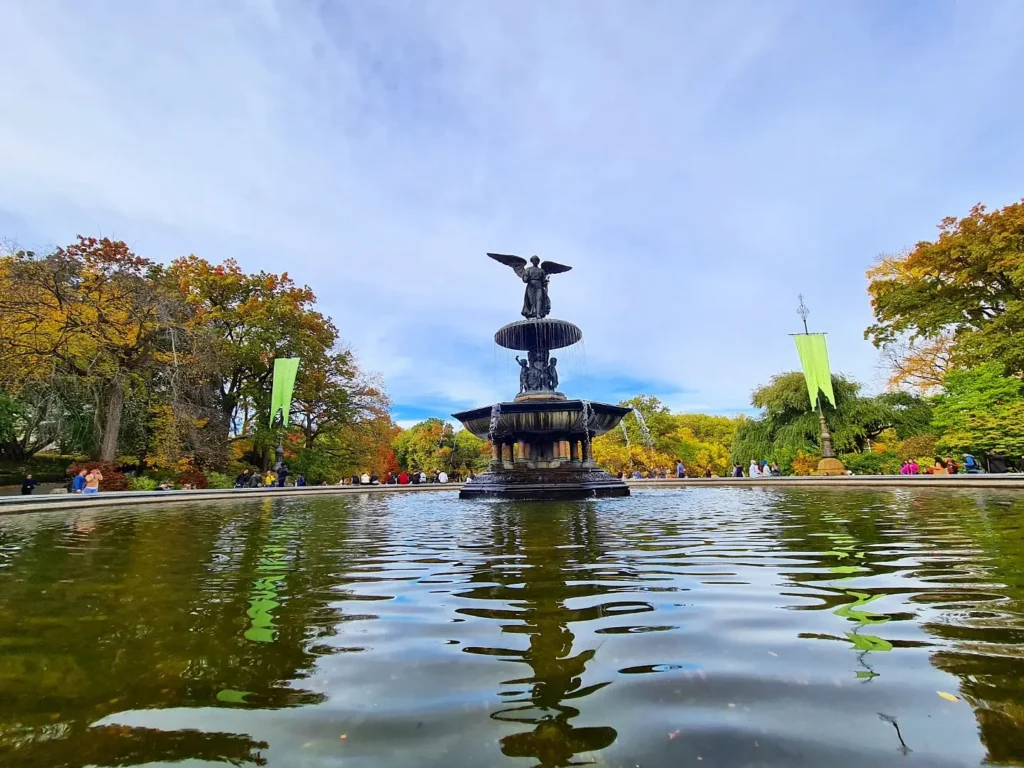 Cruising with Danny and Peter, Holland America Line, Rotterdam, New York, United States | Exploring Central Park New York on a sunny day, with scenic views of iconic landmarks like Bethesda Terrace and Bow Bridge, followed by a cultural visit to The Metropolitan Museum of Art showcasing masterpieces from Rembrandt, Van Gogh, and more.