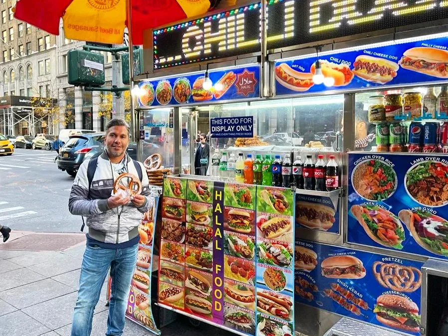 Cruising with Danny and Peter, Holland America Line, Rotterdam, New York, United States | View of iconic New York City landmarks including the Top of the Rock, Saint Patrick's Cathedral, MoMA, and the Flatiron Building, showcasing famous NYC art museums and historic monuments.