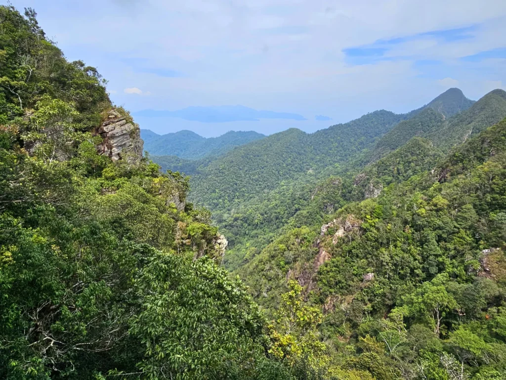 Cruising with Danny and Peter, Holland America Line, Westerdam, Porto Malai, Langkawi, Malaysia | Scenic views of Porto Malai Marina with yachts, private boat cruising through Kilim Karst Geoforest's mangroves, majestic eagles soaring above, and panoramic vistas from the Langkawi Sky Bridge and Cable Car overlooking lush rainforests and the Andaman Sea during a Langkawi Day Trip.