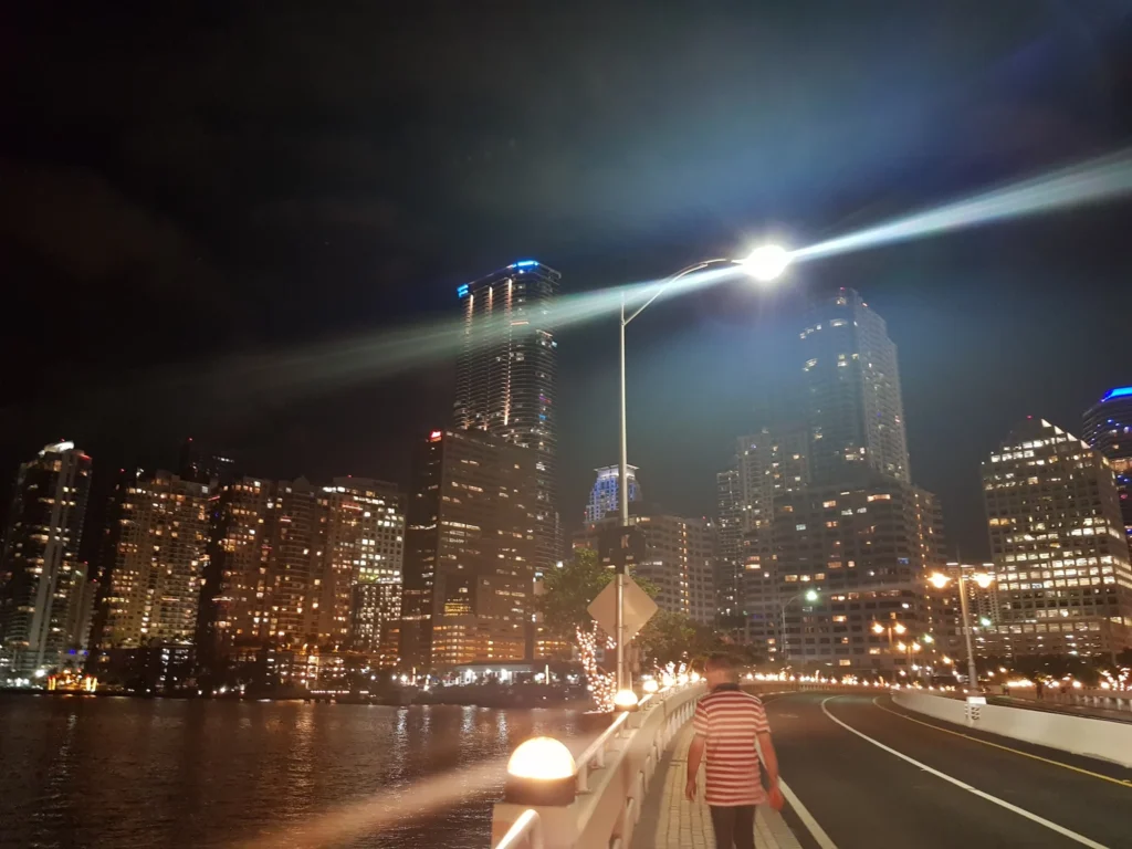 Cruising with Danny and Peter, Holland America Line, Zuiderdam, Miami, United States | Panoramic views of Downtown Miami skyline, vibrant city streets filled with art and culture, and a fine dining experience at Friend's Bistro during an unforgettable Downtown Miami Adventure.