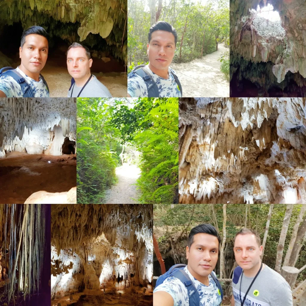 Cruising with Danny and Peter, Holland America Line, Nieuw Amsterdam, Georgetown, Cayman Islands | Bats fluttering gracefully among the stunning crystal formations inside the Georgetown Crystal Caves during the Twilight Symphony Bats Adventure, showcasing the beauty of the cave ecosystem.