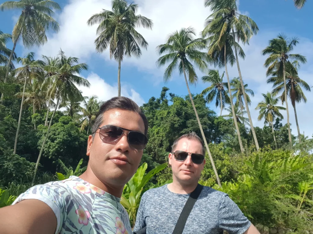 Cruising with Danny and Peter, Holland America Line, Zuiderdam, Castries, Saint Lucia | Castries Nature Expedition showcasing St. Lucia’s Black Sand Beach and Drive-In Volcano tour; includes scenic Caribbean black sand coastline, geothermal attractions with sulfur springs and mud pools, and volcanic crater views, offering an immersive St. Lucia eco-tour experience.