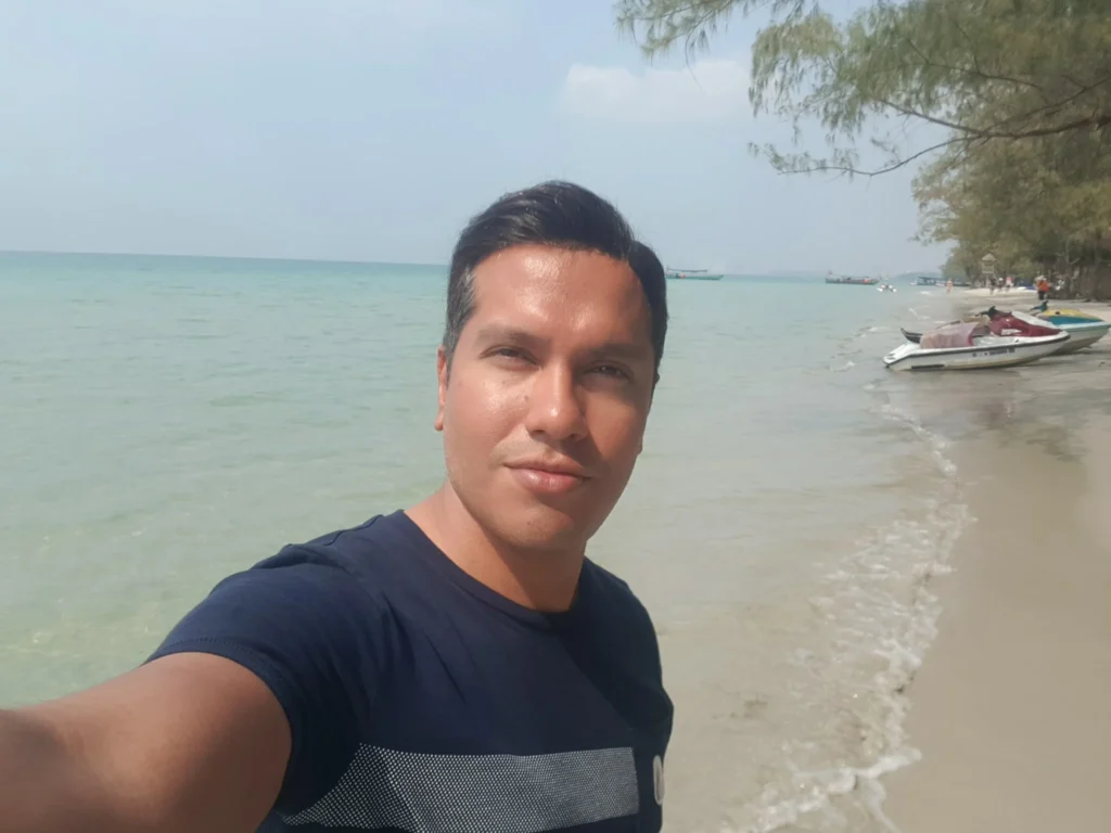 Cruising with Danny and Peter, Holland America Line, Westerdam, Sihanoukville, Cambodia | Pagoda visit in Sihanoukville during a cultural experience, featuring a monk blessing ceremony, vibrant local market tour, and serene beach retreat for a memorable spiritual and cultural day trip in Cambodia.