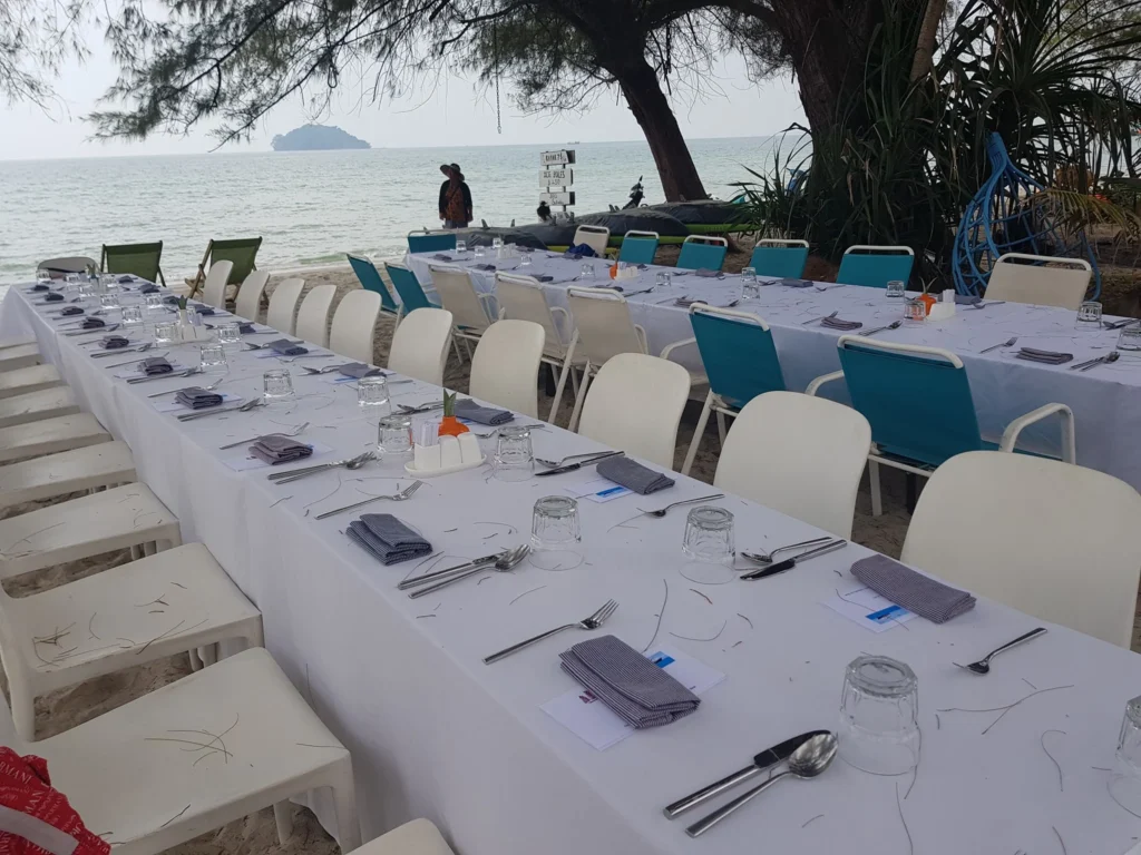 Cruising with Danny and Peter, Holland America Line, Westerdam, Sihanoukville, Cambodia | Pagoda visit in Sihanoukville during a cultural experience, featuring a monk blessing ceremony, vibrant local market tour, and serene beach retreat for a memorable spiritual and cultural day trip in Cambodia.